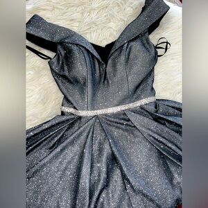 Look absolutely beautiful, Shoulder Gown, a little bit long from the back